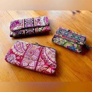 Bundle of ALL 4 Vera Bradley wallets/crossbody purses for ONE price